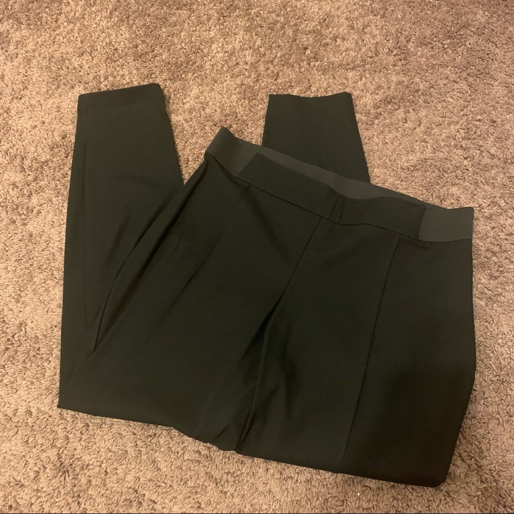 Black Elastic Waist Dress Pants